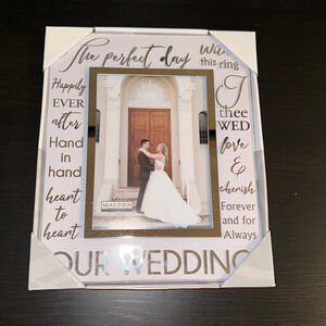 New MALDEN "Our Wedding" 5" X 7" picture frame